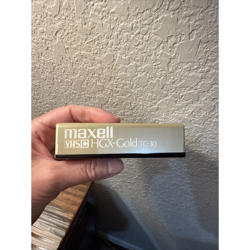 SEALED - Twin Pack Maxell VHS-C TC-30 HGX-Gold Premium High Grade Video Tapes CC